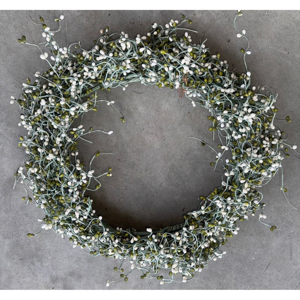 Vine Rustic Cottage Core Wreath Spring Boutique Outdoor Flower Baby's Breath - Picture 7 of 7